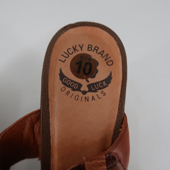 Lucky Brand Women's Carmel Weave Style Details Wedge Size 10 - Picture 6 of 11